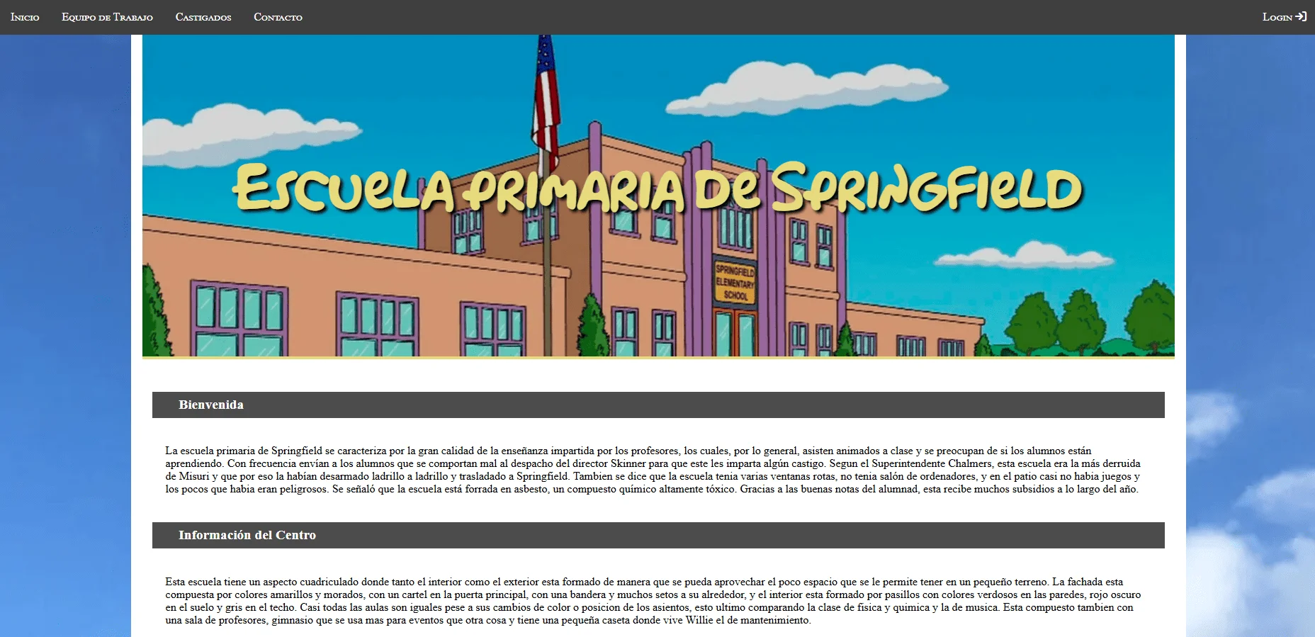 Proyecto Escuela 1ª de Springfield